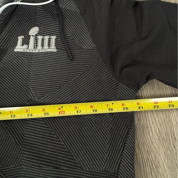 NFL SUPER BOWL LIII ZIP STRIPE HOODIE FOOTBALL - Picture 4 of 5